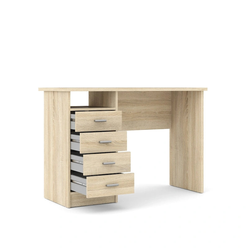 Schreibtisch mit 4 Schubladen und fester Ablage