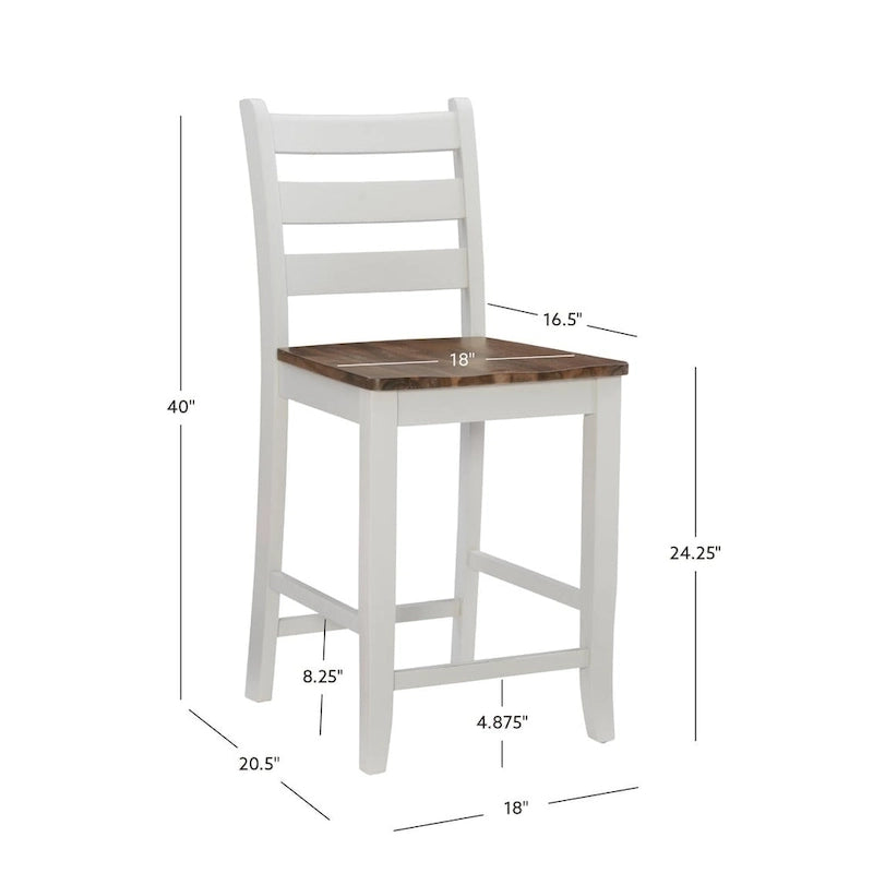 Bauernhaus-Tresenhocker-Set 2-teilig
