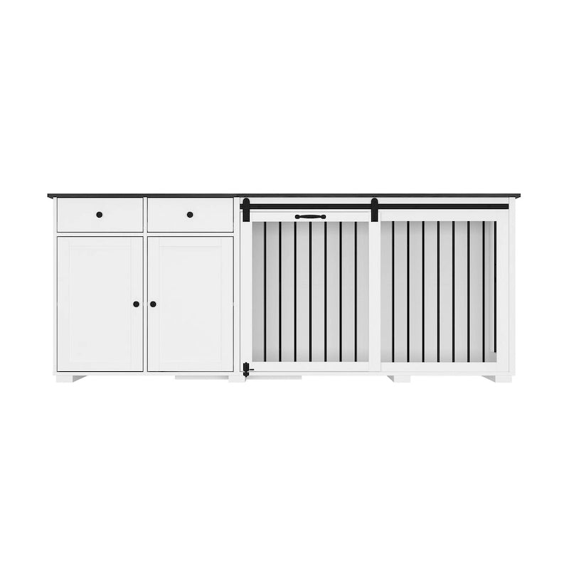 Aufbewahrungs-Sideboard mit Tierhaus in Schwarz oder Weiß
