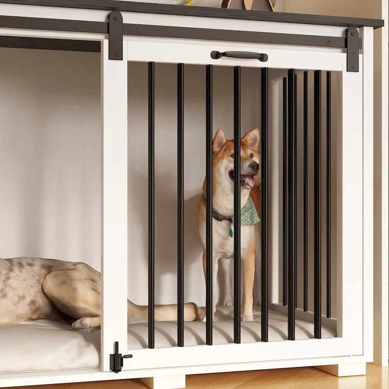 Aufbewahrungs-Sideboard mit Tierhaus in Schwarz oder Weiß