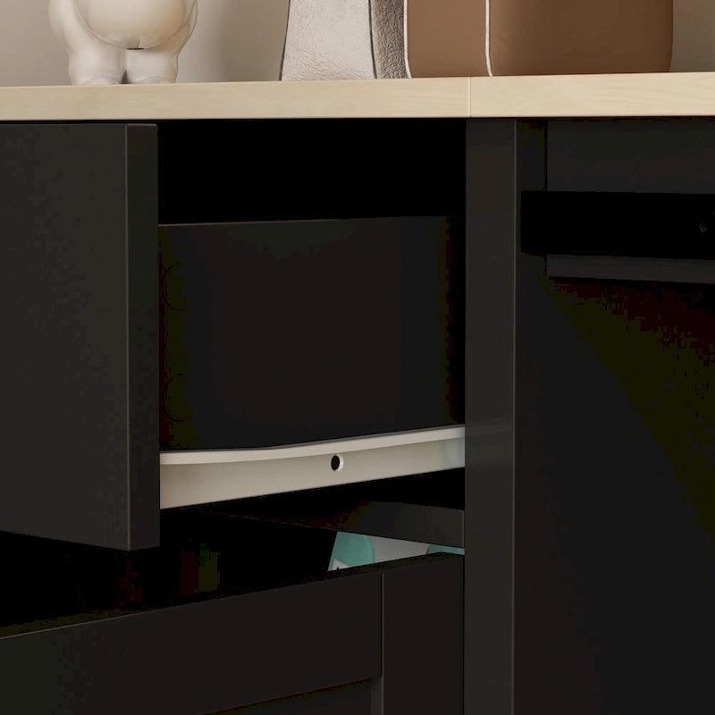 Aufbewahrungs-Sideboard mit Tierhaus in Schwarz oder Weiß