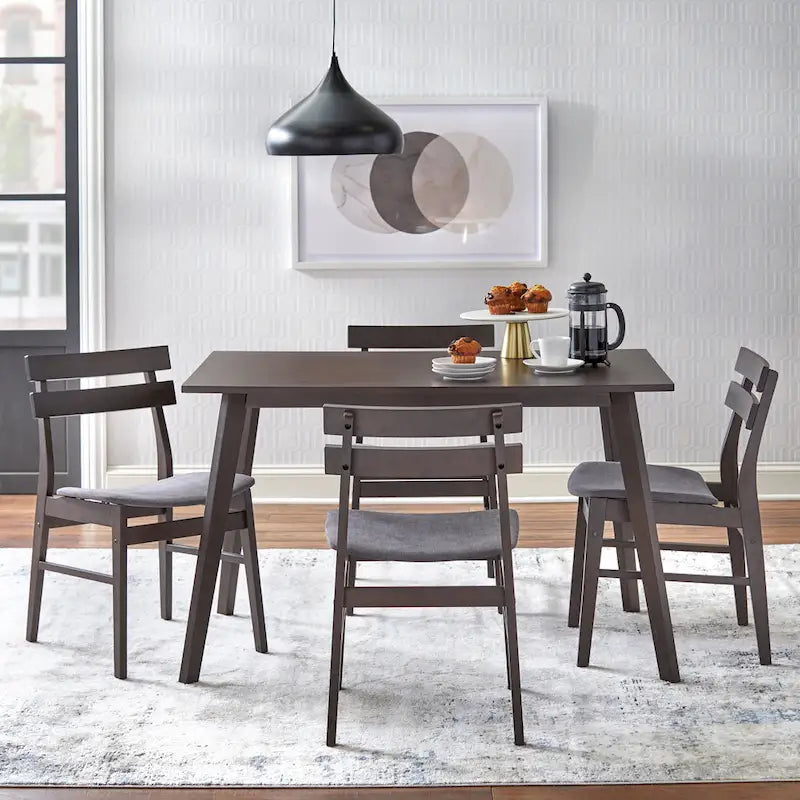 Mid-Century Esszimmerstühle aus Massivholz, 4er-Set