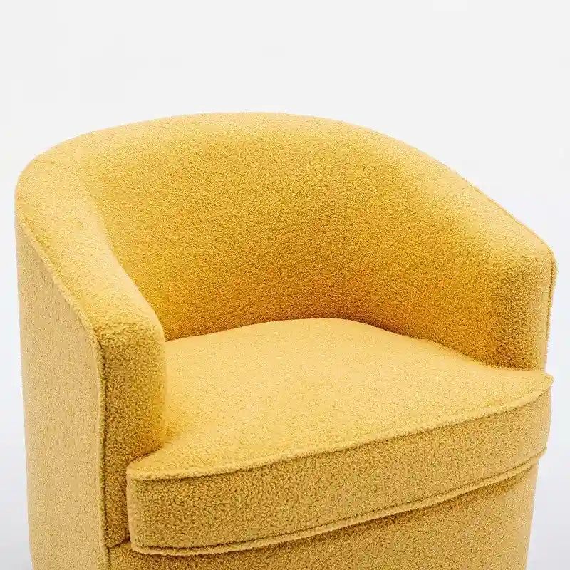 Moderner Bouclé-Akzentsessel mit 360-Grad-Drehfunktion