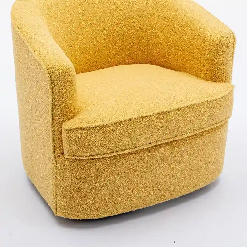 Moderner Bouclé-Akzentsessel mit 360-Grad-Drehfunktion