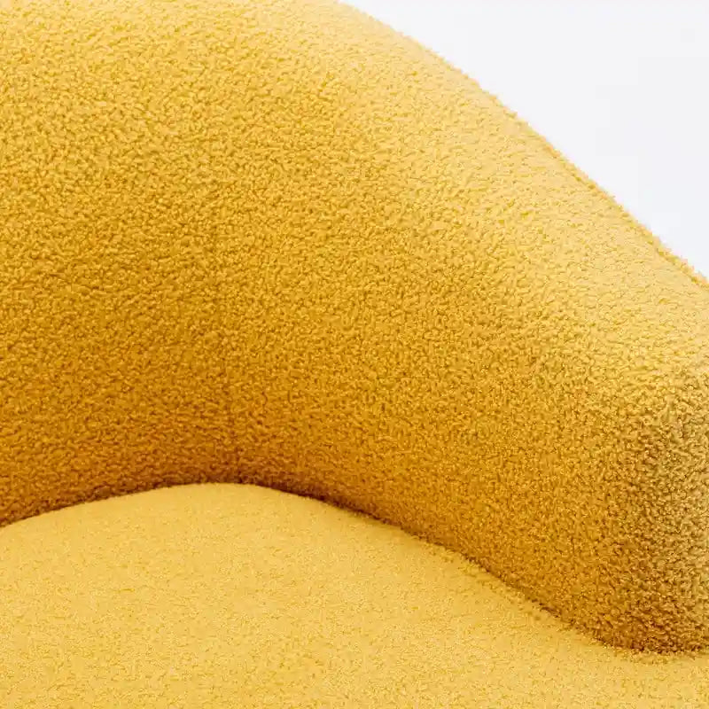 Moderner Bouclé-Akzentsessel mit 360-Grad-Drehfunktion