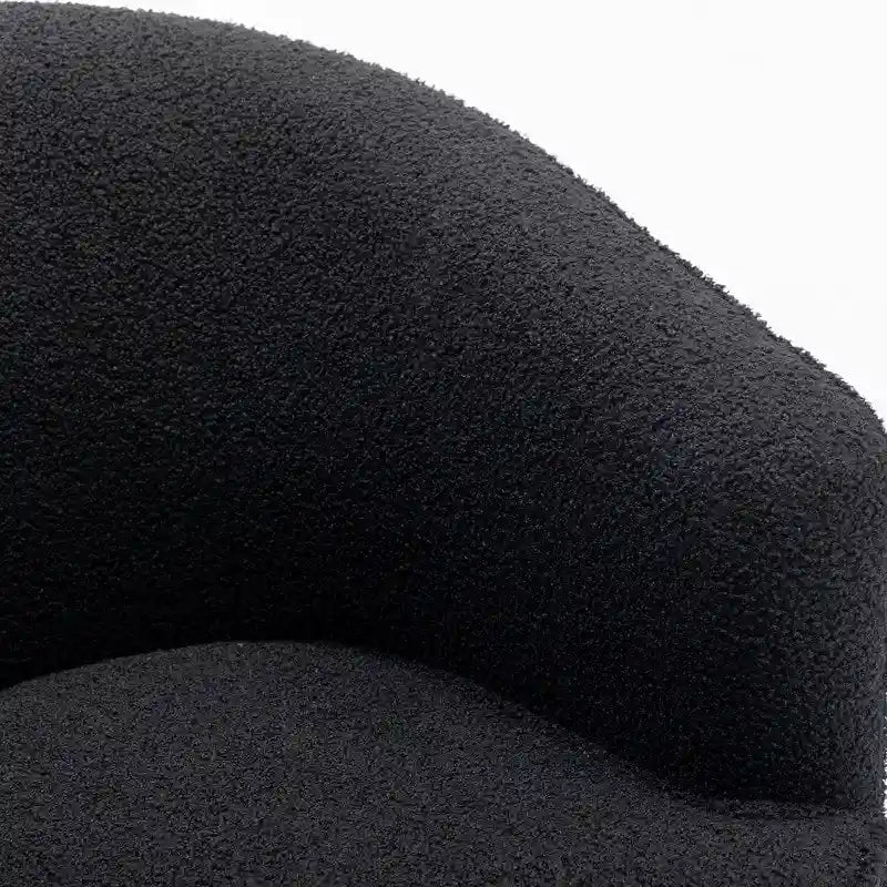 Moderner Bouclé-Akzentsessel mit 360-Grad-Drehfunktion