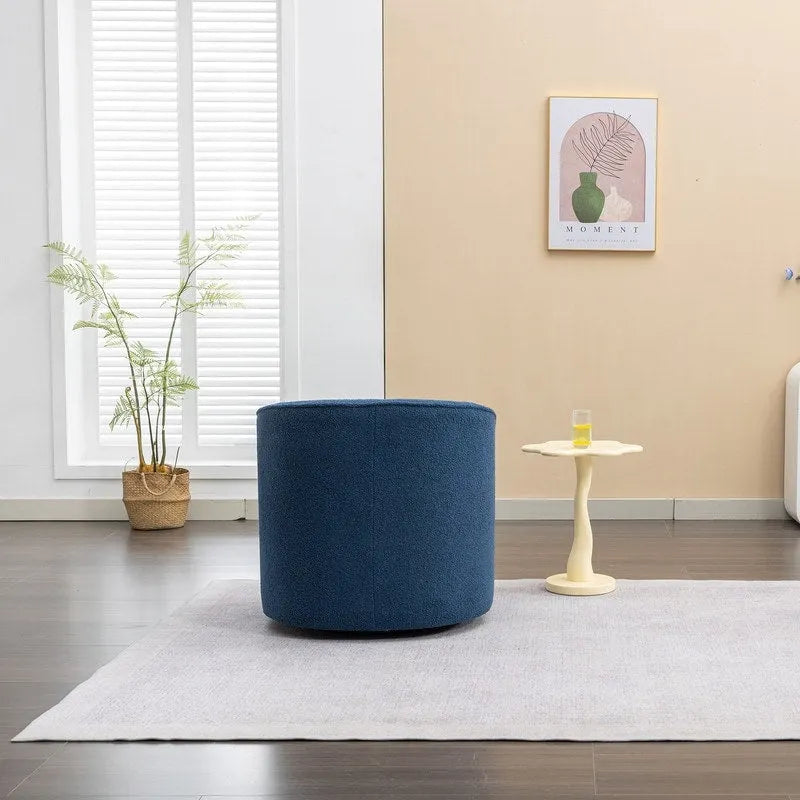 Moderner Bouclé-Akzentsessel mit 360-Grad-Drehfunktion