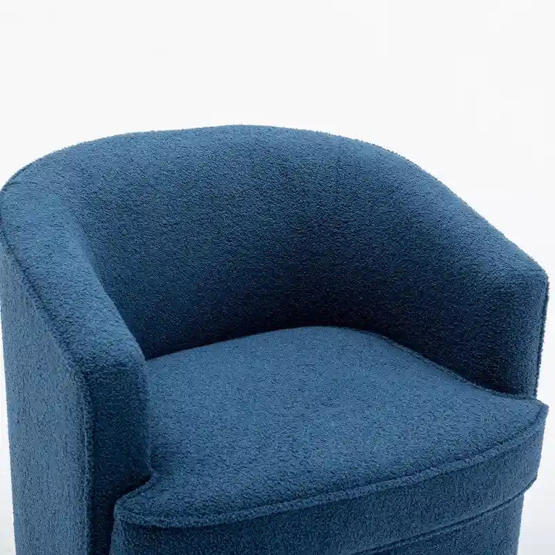 Moderner Bouclé-Akzentsessel mit 360-Grad-Drehfunktion
