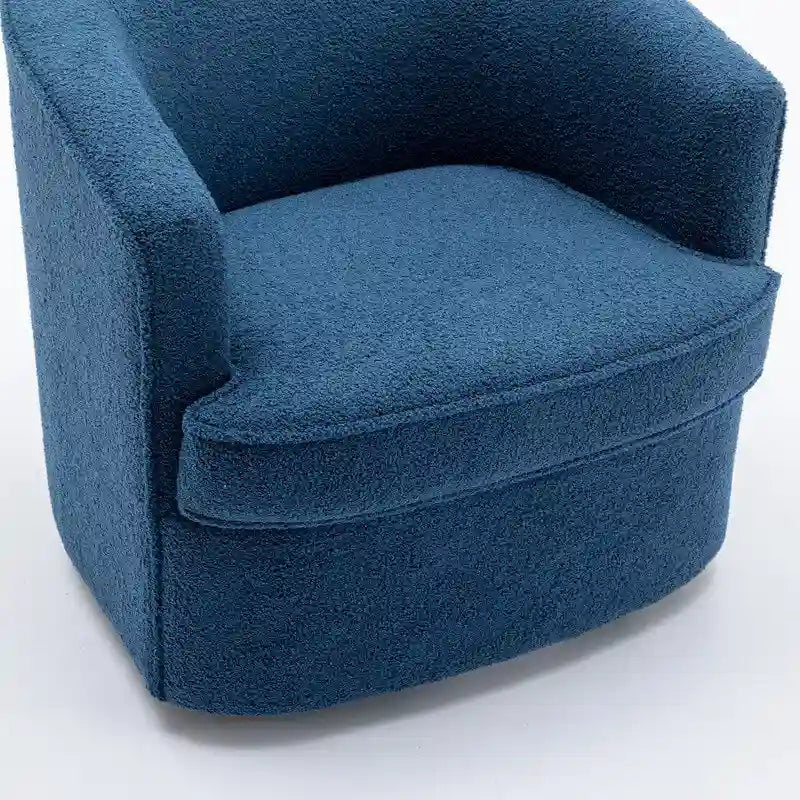 Moderner Bouclé-Akzentsessel mit 360-Grad-Drehfunktion
