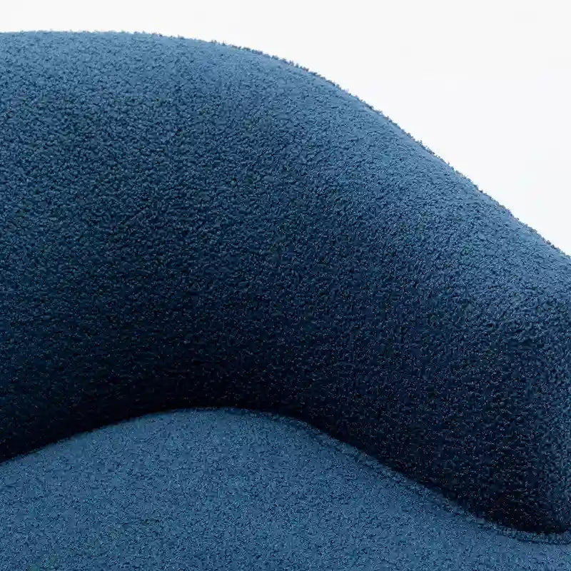 Moderner Bouclé-Akzentsessel mit 360-Grad-Drehfunktion