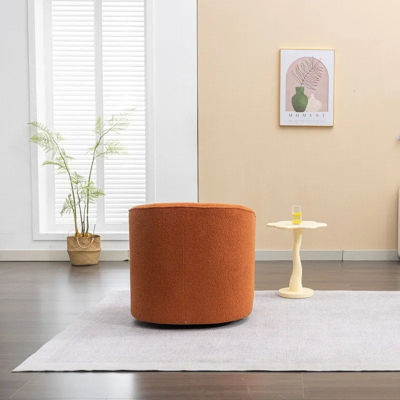 Moderner Bouclé-Akzentsessel mit 360-Grad-Drehfunktion