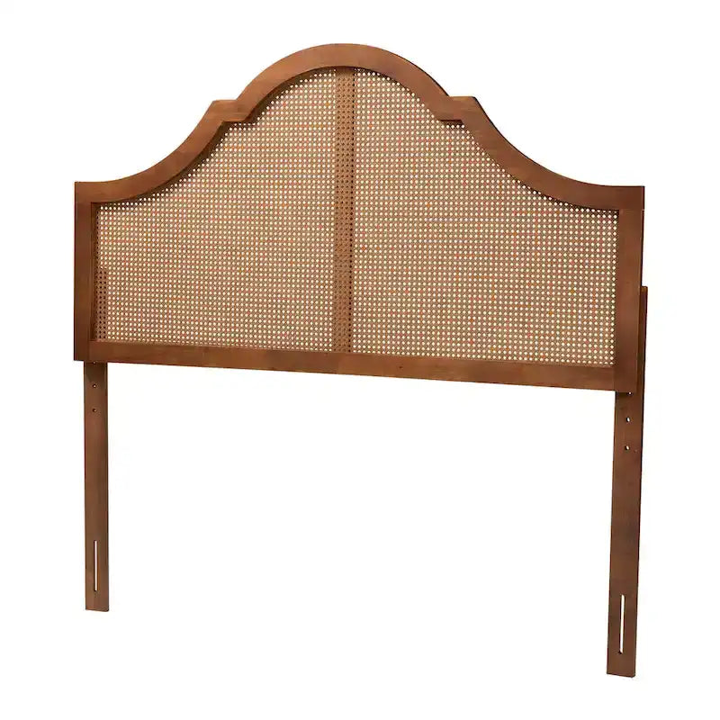 Kopfteil Arch aus Eschen-Nussbaumholz und Rattan, für King- oder Queensize-Betten
