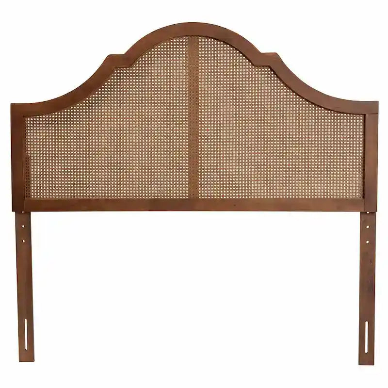 Kopfteil Arch aus Eschen-Nussbaumholz und Rattan, für King- oder Queensize-Betten