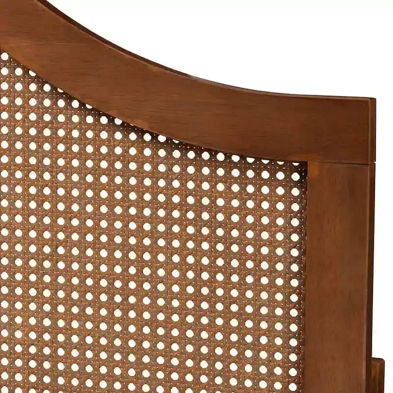 Kopfteil Arch aus Eschen-Nussbaumholz und Rattan, für King- oder Queensize-Betten