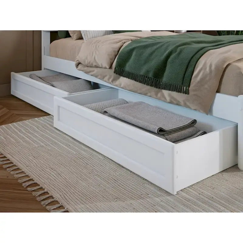 Queen-King-Twin XL Mid-Century Modern Unterbett-Schubladen
