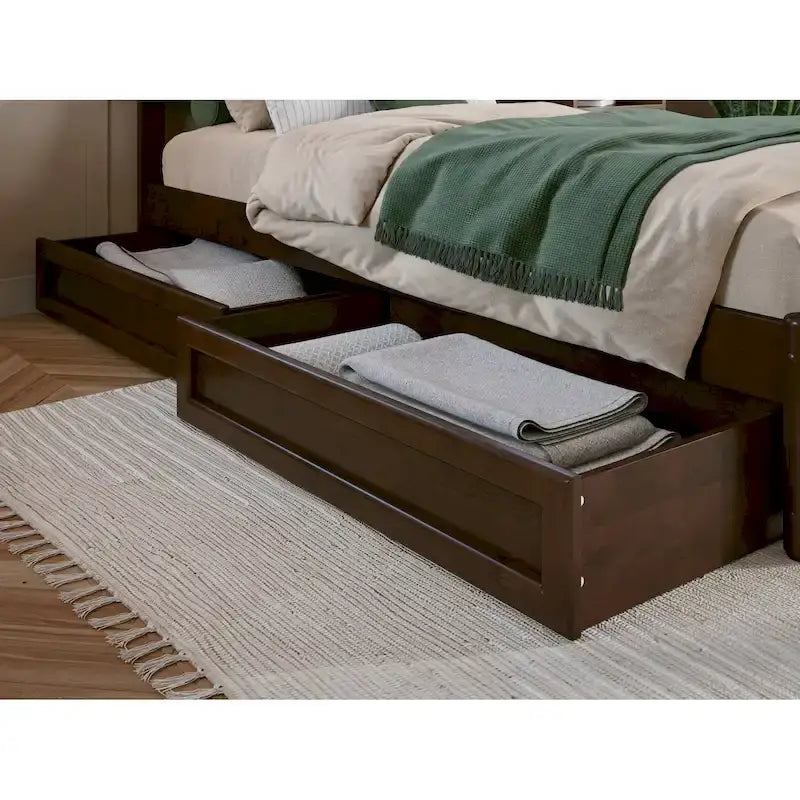 Queen-King-Twin XL Mid-Century Modern Unterbett-Schubladen