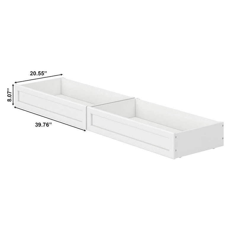 Queen-King-Twin XL Mid-Century Modern Unterbett-Schubladen