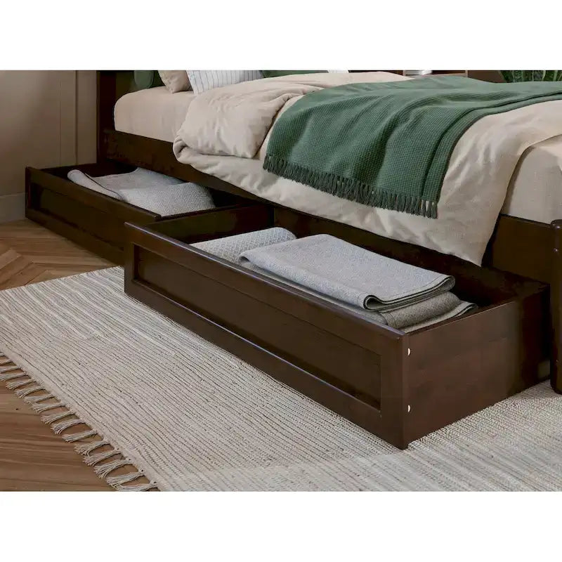 Queen-King-Twin XL Mid-Century Modern Unterbett-Schubladen