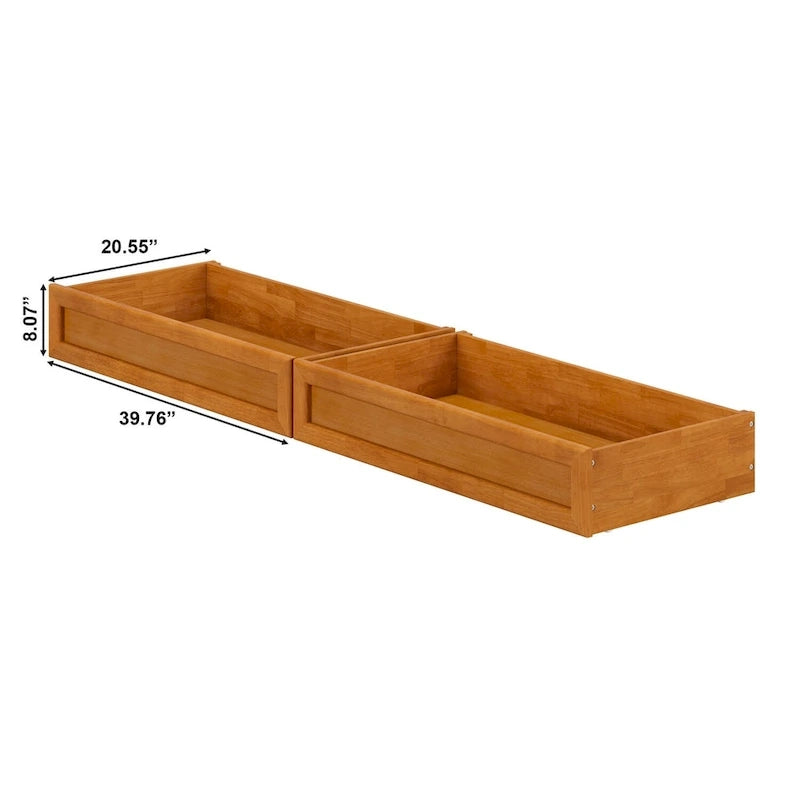Queen-King-Twin XL Mid-Century Modern Unterbett-Schubladen