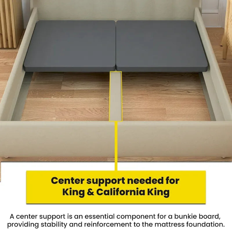 1,5-Zoll geteiltes Bunkie Board für Matratzenunterstützung Grau