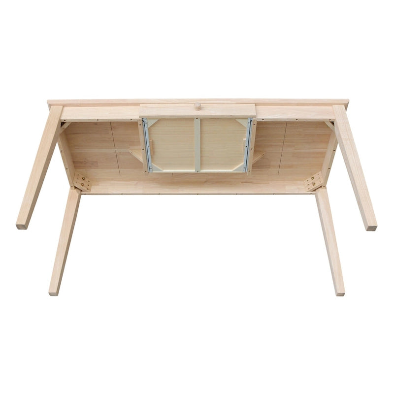 Massivholz-Schreibtisch mit einer Schublade, 60 Zoll