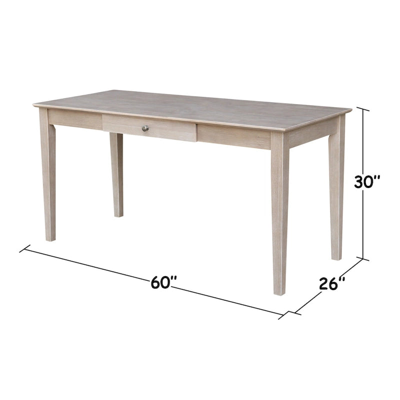 Massivholz-Schreibtisch mit einer Schublade, 60 Zoll