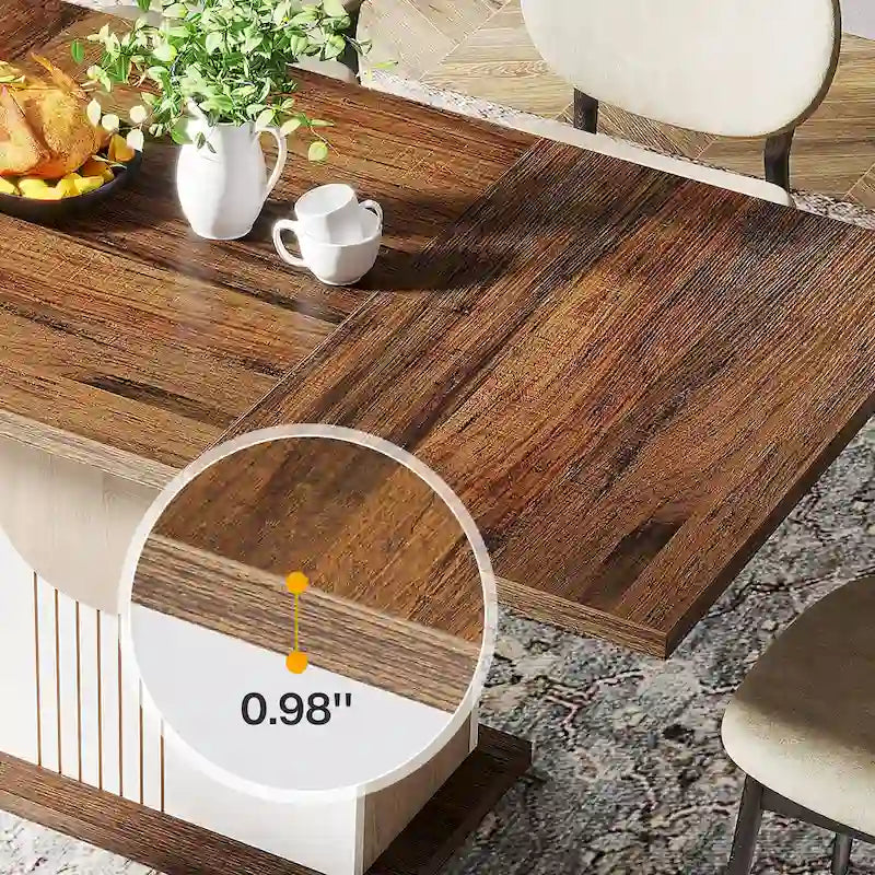 55-Zoll-Esstisch aus Holz (rechteckig) für Küche und Esszimmer