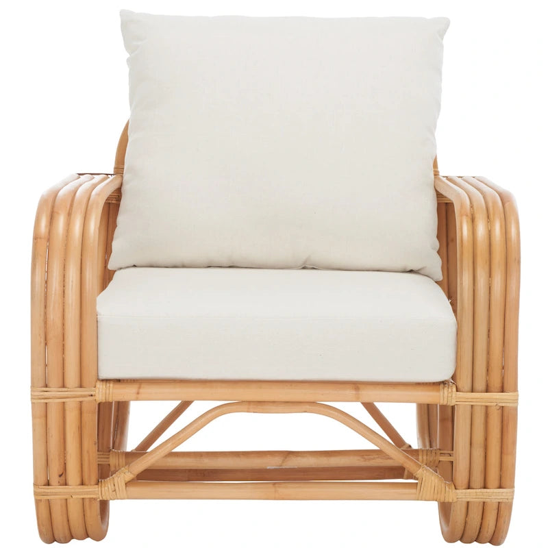 Rattan-Sessel mit Kissen 30B x 33T x 29H