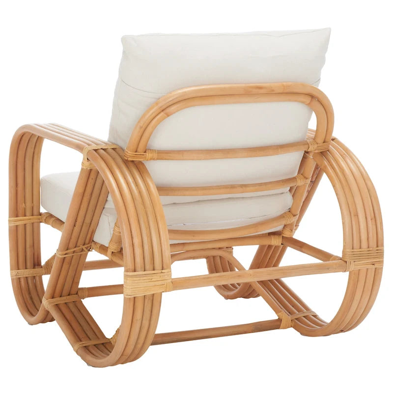 Rattan-Sessel mit Kissen 30B x 33T x 29H