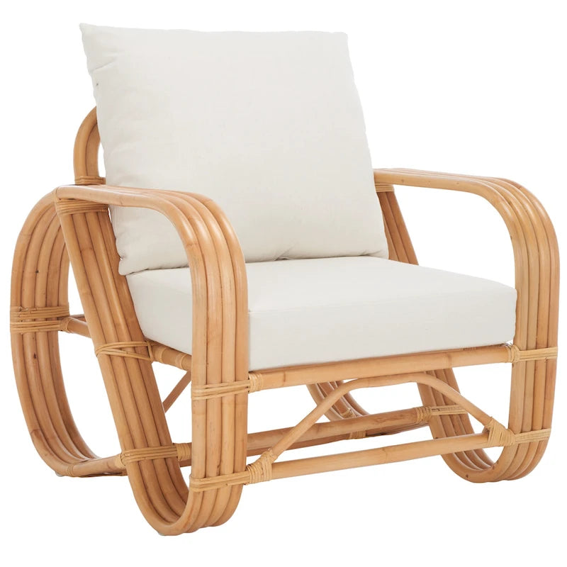 Rattan-Sessel mit Kissen 30B x 33T x 29H