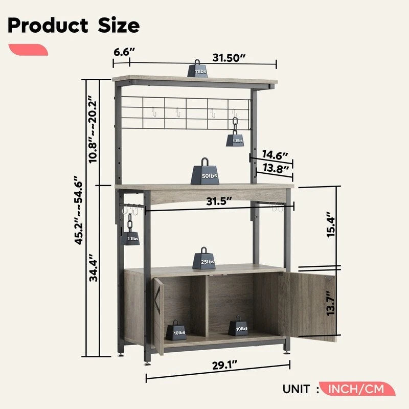 Industrielles Rollregal für Kaffeebars – 14,57 T x 31,5 B x 45,2 H