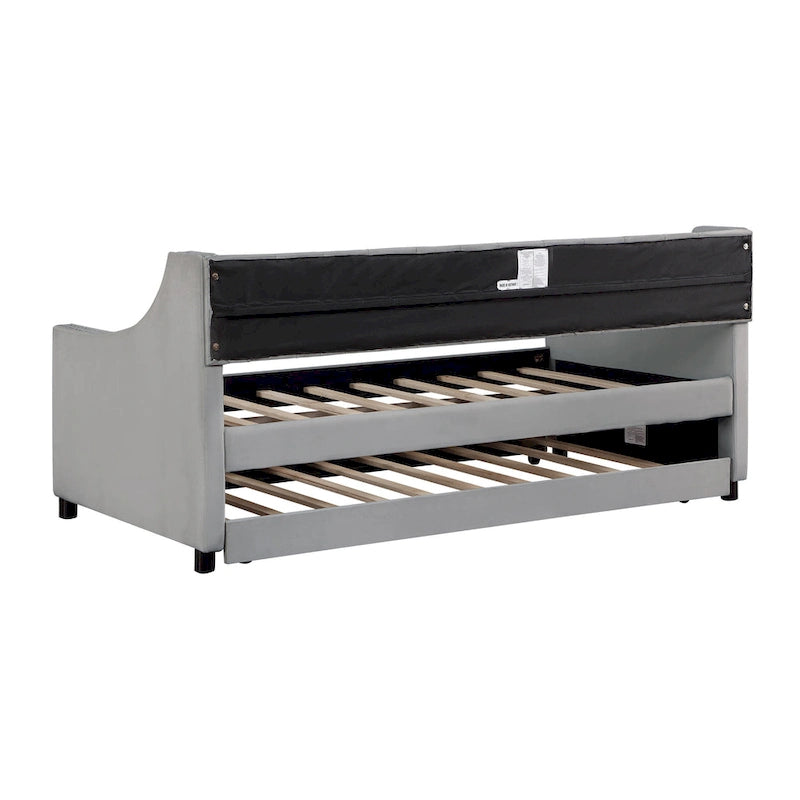 Polster-Samt-Chesterfield-Tagesbett mit Ausziehbett