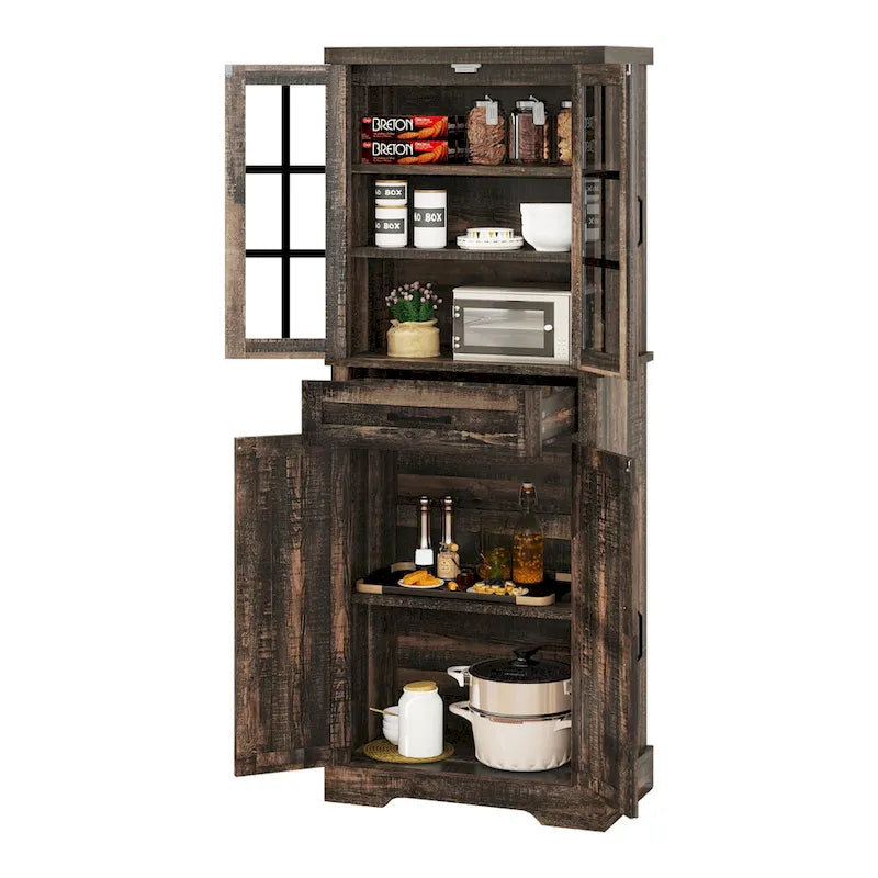 Bauernhaus Hoher Küchenschrank mit Vorratsschrank