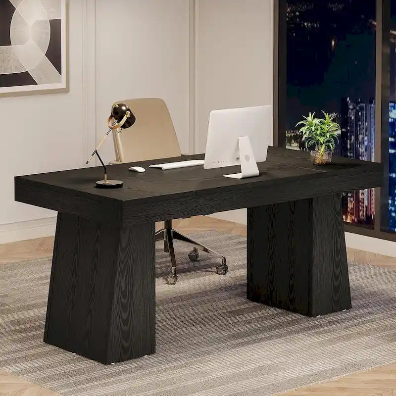 Brauner Mid-Century Schreibtisch aus Holz, 140 cm