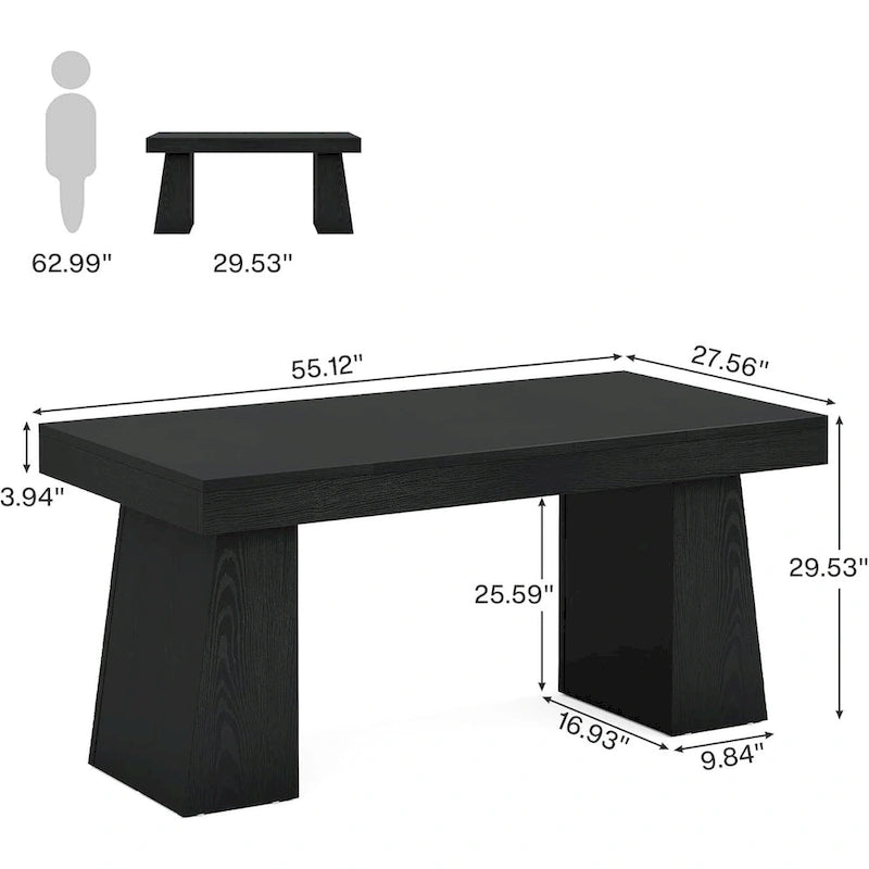 Brauner Mid-Century Schreibtisch aus Holz, 140 cm