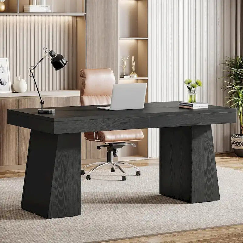 Brauner Mid-Century Schreibtisch aus Holz, 140 cm