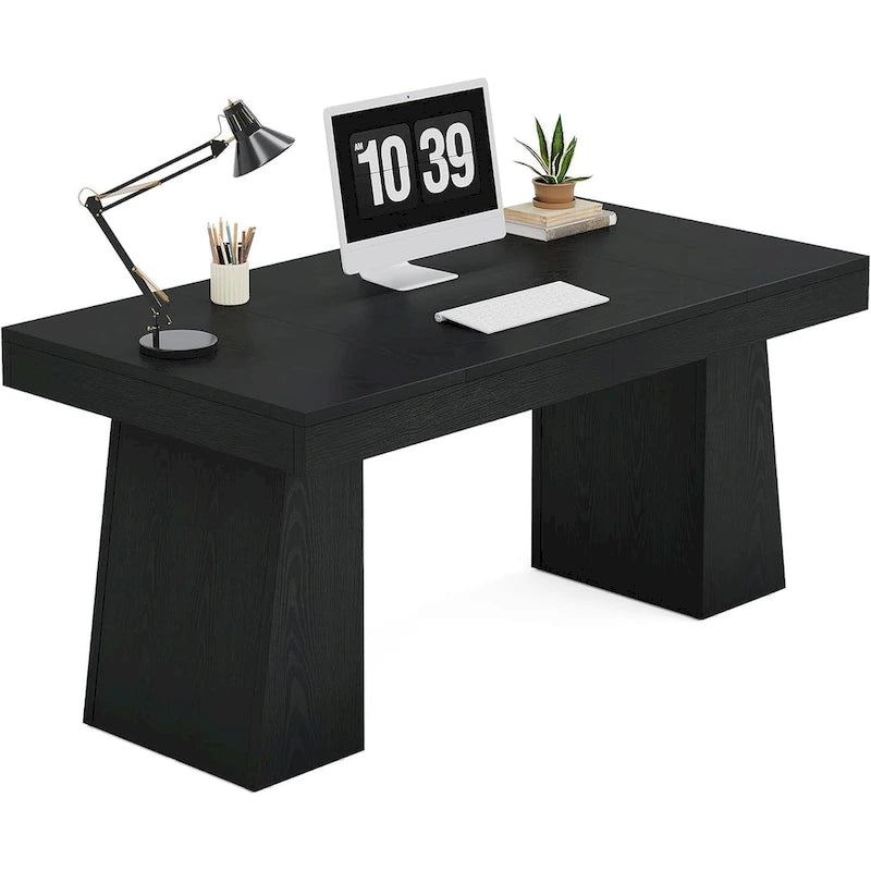 Brauner Mid-Century Schreibtisch aus Holz, 140 cm